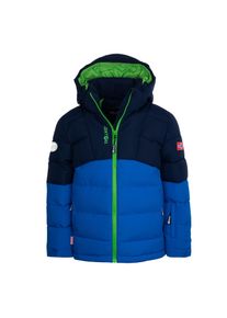 Funktionsjacke Trollkids "KIDS GRYLLEFJORD JACKET", Kinder, Gr. 164, blau (navy, medium), Web, Obermaterial: 100% Polyester. Futter: 100% Polyester. Wattierung: 100% Polyester, unifarben mit Farbeins&auml;tzen, normal, hoch geschlossener Ausschnitt, eingefasste Kante mit Klettverschluss, Jacken Funktionsjacke, f&uuml;r sportliche Aktivit&auml;ten und Outdoor-Abenteuer, winddicht