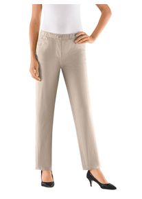 Schlupfjeans Classic Basics, Damen, Gr. 21, Kurzgr&ouml;&szlig;en, grau (stein), 96% Baumwolle, 4% Elasthan, unifarben, lang, Jeans Schlupfjeans