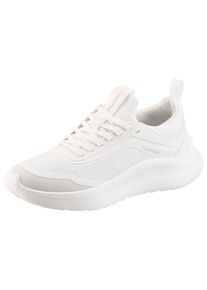 Slip-On Sneaker Calvin Klein "LIGHT RUNNER SOCK MESH LYCRA", Damen, Gr. 36, wei&szlig;, ecru, Textil, Schuhe Slip-On Sneaker, Slipper, Halbschuh, Freizeitsneaker mit Mesh-Einsatz