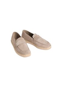 Espadrille Calvin Klein "ESPADRILLE LOAFER BAND SU", Damen, Gr. 40, taupe, Veloursleder, unifarben, Basic, Schuhe Espadrille, Sommerschuh, Schlupfschuh, Mokassin zum Schlupfen, Topseller