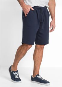 Sweatbermudas bonprix, Herren, Gr. 44/46, N-Gr, dunkelblau, angeraute Sweatware, Obermaterial: 60% Baumwolle, 40% Polyester, unifarben, regular fit kniefrei, Hosen Sweatbermudas, elastischer Bund und seitlichen Einstecktaschen