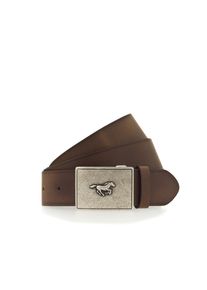 Koppelg&uuml;rtel Mustang, Herren, Gr. 90, braun (baileys), Rindsleder, Vintage, unifarben, G&uuml;rtel Koppelg&uuml;rtel, Mit charakteristischer Koppelschlie&szlig;e, im Vintage-Look, 4 cm