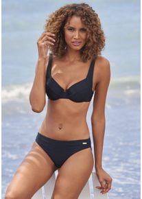 B&uuml;gel-Bikini-Top Sunseeker "Loretta", Damen, Gr. 44, Cup D, schwarz, Polyamid, Strukturmuster, unifarben, Bikini-Oberteile B&uuml;gel-Bikini-Top, mit Strukturmuster, Topseller