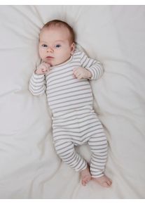 Leggings name it "NBNBANI XSL LEGGING NOOS", Jungen, Gr. 98, N-Gr, beige (pure cashmere), Feinripp, Obermaterial: 57% Baumwolle, 38% Modal, 5% Elasthan, geringelt, gestreift, slim fit kn&ouml;chellang, Hosen Leggings