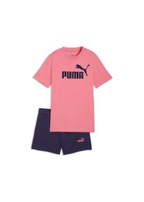 Trainingsanzug Puma "ESS NO.1 LOGO TEE AND SHORTS SET G", M&auml;dchen, Gr. 164, wild pink, Jersey, Obermaterial: 100% Baumwolle. Obermaterial Hose: 68% Baumwolle, 32% Polyester, bedruckt, regular fit, Sportanz&uuml;ge Trainingsanzug, aus Baumwolle, mit elastischem Bund und innenliegendem Kordelzug, Topseller