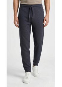 Pyjamahose BOSS "Waffle Pants Cuf", Herren, Gr. S, N-Gr, blau (dunkelblau 403), Jersey, Obermaterial: 60% Baumwolle, 40% Polyester, lang, Hosen Pyjamahose