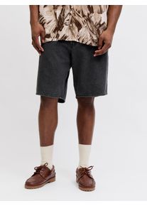 Jack & Jones PlusSize Jeansbermudas "JJITONY JJORIGINAL SHORT", Damen, Gr. 46 (6XL), N-Gr, schwarz denim, Denim/Jeans, Obermaterial: 100% Baumwolle, JACK & JONES PLUSSIZE, leichte Abriebeffekte, relaxed fit kniefrei, Jeans Jeansbermudas, Five-Pocket-Design, relaxed fit