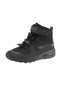 Sneaker Kangaroos "KX-Hydro", M&auml;dchen, Gr. 33, schwarz (schwarz, grau), Synthetik, Textil, Schuhe Sneaker, Sneakerboot, Winterschuh, wasserdicht, Schnellschn&uuml;rung
