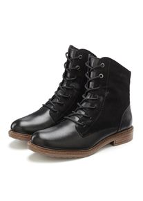 Stiefelette Lascana "Boots, Lederschuhe", Damen, Gr. 42, schwarz, Obermaterial: 100% Rindsleder. Decksohle: 100% Schafsleder. Futter: 100% Schafsleder. Laufsohle: 100% Synthetik, unifarben, Schuhe Stiefelette, aus Leder