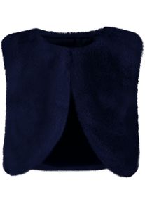 Pl&uuml;schweste happy girls, M&auml;dchen, Gr. 146, blau (navy), Pl&uuml;sch, Obermaterial: 100% Polyester, unifarben, regular fit kurz, Rundhals, Westen Pl&uuml;schweste