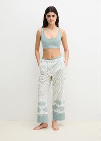 Marc O'Polo 7/8-Hose MARC O'POLO "Mix N Match Cotton", Damen, Gr. XL (46), N-Gr, gray mist print, Jersey, Obermaterial: 100% Baumwolle, bequem lang, Hosen 7/8-Hose, aus leichtem Jersey, Regular Fit, mit seitlichen Eingrifftaschen