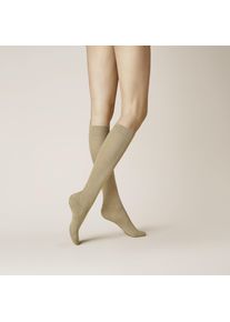 Kniestr&uuml;mpfe Kunert "FLY&CARE", Damen, Gr. 37-38, beige, meliert, Baumwollmischung, normal, Socken Kniestr&uuml;mpfe, St&uuml;tzwirkung, weich, elegante Optik