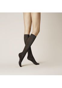 Kniestr&uuml;mpfe Kunert "FLY&CARE", Damen, Gr. 37-38, braun, meliert, Baumwollmischung, normal, Socken Kniestr&uuml;mpfe, St&uuml;tzwirkung, weich, elegante Optik