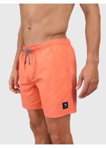 Badeshorts Brunotti "HESTER MEN SWIM SHORTS", Herren, Gr. S, N-Gr, melon, Obermaterial: 100% Polyester. Futter: 100% Polyester, Badehosen Badeshorts, mit Taschen, sportliche Schnittform, schnelltrocknendes Material