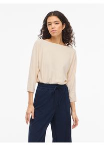 3/4 Arm-Pullover Vila "VIMALU BOATNECK 3/4 SLEEVE KNIT TOP-NOOS", Damen, Gr. L, sandshell detail:melange, Strick, Obermaterial: 50% Polyester, 30% Viskose, 20% Nylon, meliert, loose fit normal, U-Boot-Ausschnitt, Rippstrickb&uuml;ndchen, Pullover 3/4 Arm-Pullover, Materialmix, loose fit
