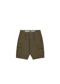 Shorts Alpha Industries "Aircraft Short", Herren, Gr. 32, Normalgr&ouml;&szlig;en, gr&uuml;n (schwarz olive), Obermaterial: 100% Baumwolle; Futter: 100% Baumwolle, Hosen Shorts