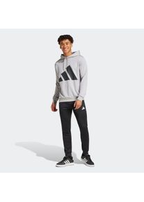 Trainingsanzug adidas Sportswear "BIG LOGO HOODED", Herren, Gr. XL, grau (medium grau heather), Obermaterial: 100% Polyester, Sportanz&uuml;ge Trainingsanzug, Set aus Hose und Hoodie, aus French-Terry-Material, zweiteilig, Topseller