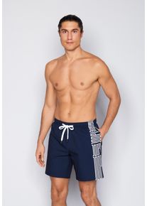 JOOP! Badeshorts JOOP "Deco Logo Placement", Herren, Gr. S, N-Gr, schwarz sapphire, Web, Obermaterial: 100% Polyester, Badehosen Badeshorts, mit seitlichen Taschen und gro&szlig;em Wording