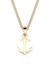 Kette mit Anh&auml;nger Elli Premium "Halskette Anker Heimatsymbol 585 Gelbgold" Gr. 45, gold, Halsketten, Damen, ohne Stein, Gelbgold 585, Kette mit Anh&auml;nger