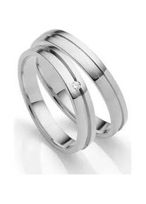 Trauring Firetti "Schmuck Geschenk Gold 750 Hochzeit Ehering "LIEBE" Gr. 66, wei&szlig; (wei&szlig;goldfarben), Fingerringe, Damen, 66, 0,02 SI = kleine Einschl&uuml;sse mit Brillant, Wei&szlig;gold 375, 3,5mm, Trauring, Made in Germany, wahlweise mit oder ohne Brillant