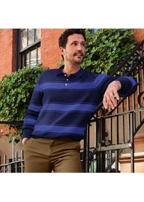 LANDS' END Rugby-Pullover, Herren,  Blau, Baumwolle, by Lands' End