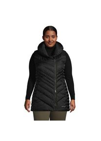 LANDS' END Steppweste THERMOPLUME mit Webpelzfutter, Damen,  Schwarz, Polyester, by Lands' End