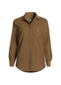 LANDS' END Feincordhemd, Damen,  Braun, Baumwolle, by Lands' End