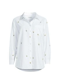 LANDS' END Langarm Oxford-Hemd, Damen,  Wei&szlig;, Baumwolle, by Lands' End