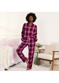 LANDS' END Pyjama-Set aus reinem Baumwoll-Flanell, Damen,  Rot, Baumwolle, by Lands' End