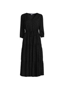 LANDS' END Midikleid mit Stufenrock, Damen,  Schwarz, by Lands' End