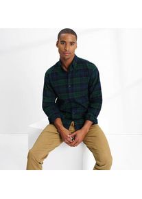 LANDS' END Flanellhemd, Classic Fit, Herren,  Gr&uuml;n, Baumwolle, by Lands' End
