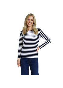 LANDS' END Supima-Shirt, Langarm, Damen,  Blau, Baumwolle, by Lands' End