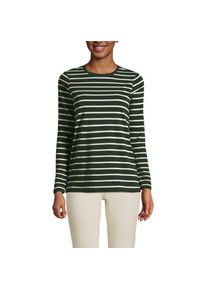 LANDS' END Supima-Shirt, Langarm, Damen,  Gr&uuml;n, Baumwolle, by Lands' End