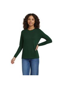 LANDS' END Supima-Shirt, Langarm, Damen,  Gr&uuml;n, Baumwolle, by Lands' End
