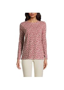 LANDS' END Supima-Shirt, Langarm, Damen,  Orange, Baumwolle, by Lands' End
