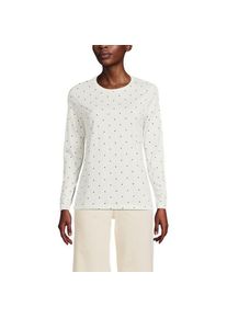 LANDS' END Supima-Shirt, Langarm, Damen,  Wei&szlig;, Baumwolle, by Lands' End