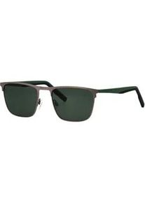 Sonnenbrille Tom Tailor "Modell 677001", Herren, gr&uuml;n, grau, matt, Sonnenbrillen Sonnenbrille, Form Karree/Eckig, Logoschriftzug auf B&uuml;gel, Kombifassung