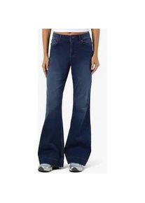 Slim-fit-Jeans Noisy may "NMROOXY HW FLARE JEANS VI580MB NOOS", Damen, Gr. 29, L&auml;nge 32, medium blau denim, Denim/Jeans, Obermaterial: 69% Baumwolle, 29% Polyester, 2% Elasthan, unifarben, slim fit kn&ouml;chellang, Jeans Slim-fit-Jeans