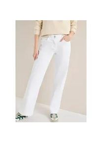 Loose-fit-Jeans Cecil, Damen, Gr. 36, L&auml;nge 30, wei&szlig;, Jeans, 78% Baumwolle, 21% Elastomultiester, 1% Elasthan, unifarben, lang, Jeans, High Waist