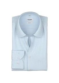 Langarmhemd OLYMP "Level Five", Herren, Gr. 46, N-Gr, bleu, Web, Obermaterial: 100% Baumwolle, k&ouml;rpernah normal, 2-Knopf-Manschette, Hemden, Businesshemd, body fit, New-York-Kentkragen
