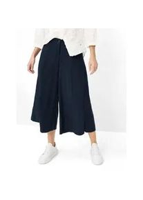 Culotte Brax "Style MELLI S", Damen, Gr. 42K (21), Kurzgr&ouml;&szlig;en, navy, Web, 100% Leinen, Hosen Culotte