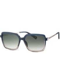 Sonnenbrille BRENDEL EYEWEAR "Modell 907051", Damen, blau, beige, leicht gl&auml;nzend, mehrfarbig, Sonnenbrillen Sonnenbrille, Form Karree/Eckig, Logoschriftzug auf B&uuml;gel, Kombifassung