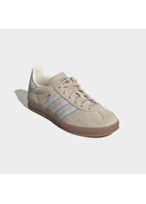 Sneaker adidas originals "GAZELLE INDOOR", Damen, Gr. 43, wonder beige, halo blau, gum5, Leder, Synthetik, Schuhe Sneaker
