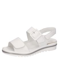 Waldl&auml;ufer Riemchensandale WALDL&Auml;UFER "HAKURA", Damen, Gr. 6 (39), wei&szlig;, Nappaleder, unifarben, Schuhe Riemchensandale, Sommerschuh, Sandalette, Keilabsatz, mit Profilsohle, Weite H