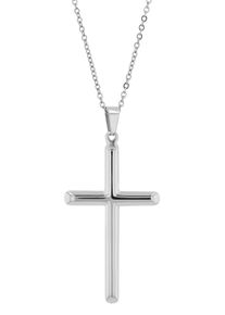 Adelia&acute;s Kreuzanh&auml;nger ADELIA&acute;S "Unisex Anh&auml;nger &iquest; Kreuz Kreuzanh&auml;nger aus Edelstahl", schwarz, Schmuckanh&auml;nger, Damen, Edelstahl, Kreuzanh&auml;nger