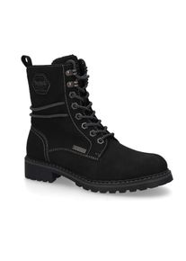 Stiefelette Dockers by Gerli, Damen, Gr. 41, schwarz, Velourslederimitat, Schuhe Stiefelette, Schn&uuml;rboots mit modischer Schn&uuml;rung
