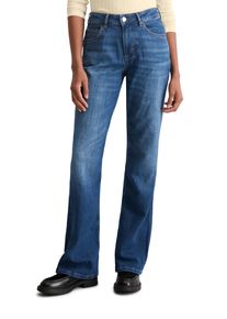 Marc O'Polo 5-Pocket-Jeans MARC O'POLO "Kiruna", Damen, Gr. 29, L&auml;nge 32, dunkelblau, Denim/Jeans, Obermaterial: 92% Baumwolle, 6% Elastomultiester, 2% Elasthan, lang, Jeans 5-Pocket-Jeans, flared fit aus Cashmere Touch Denim