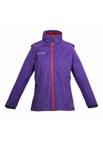 Regenjacke DEPROC Active "WEATHER II WOMEN", Damen, Gr. 48 (XL), lila, 100% Polyester, mit verstellbarem Klettverschluss, Jacken Regenjacke, auch in Gro&szlig;en Gr&ouml;&szlig;en erh&auml;ltlich