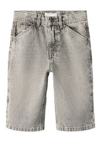 Jeansbermudas name it "NKMRYAN BERMUDA 3800-IM NOOS", Jungen, Gr. 152, N-Gr, grau denim, Denim/Jeans, Obermaterial: 100% Baumwolle, relaxed fit kurz, Jeans Jeansbermudas, Baumwolle, Skater Fit
