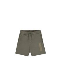 Shorts Alpha Industries "Alpha Puff Print Short", Herren, Gr. L, Normalgr&ouml;&szlig;en, gr&uuml;n (schwarz olive), Obermaterial: 80% Baumwolle, 20% Polyester, Hosen Shorts